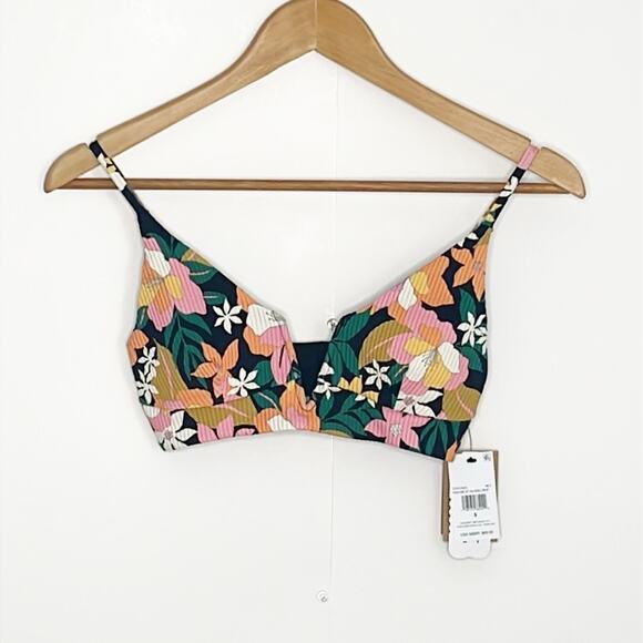 Volcom Juniors Had Me at Aloha Cropped Bikini Top Size Small - Picture 2 of 6
